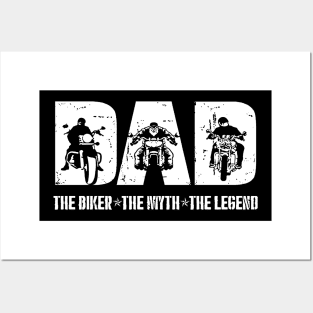 Dad The Biker Men Myth Legend Posters and Art